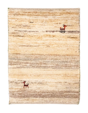 Gabbeh tapijt - Perzisch - 60 x 40 cm - beige
