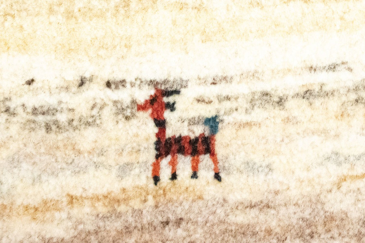 Gabbeh tapijt - Perzisch - 60 x 40 cm - beige