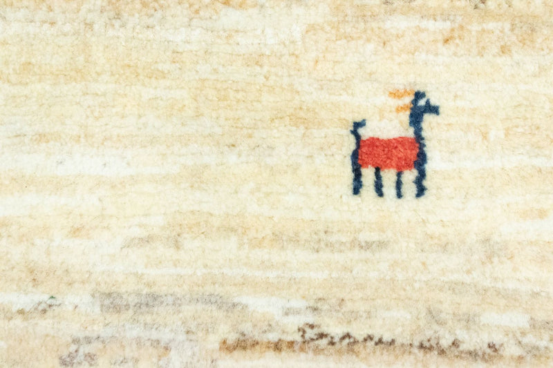 Gabbeh tapijt - Perzisch - 60 x 40 cm - beige