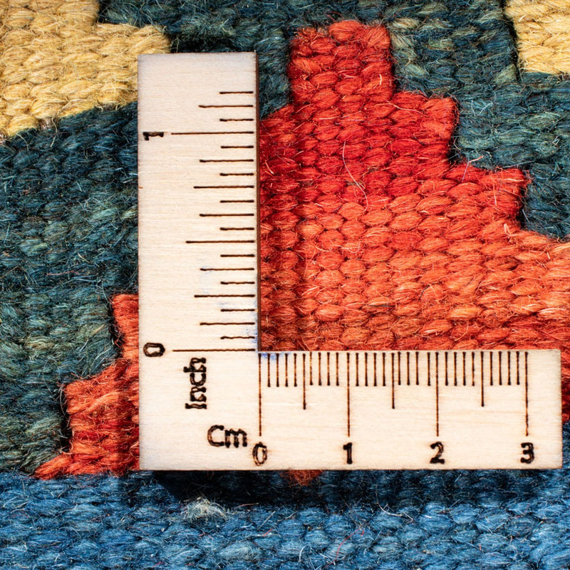 Loper Kelim tapijt - Oosters - 204 x 62 cm - blauw