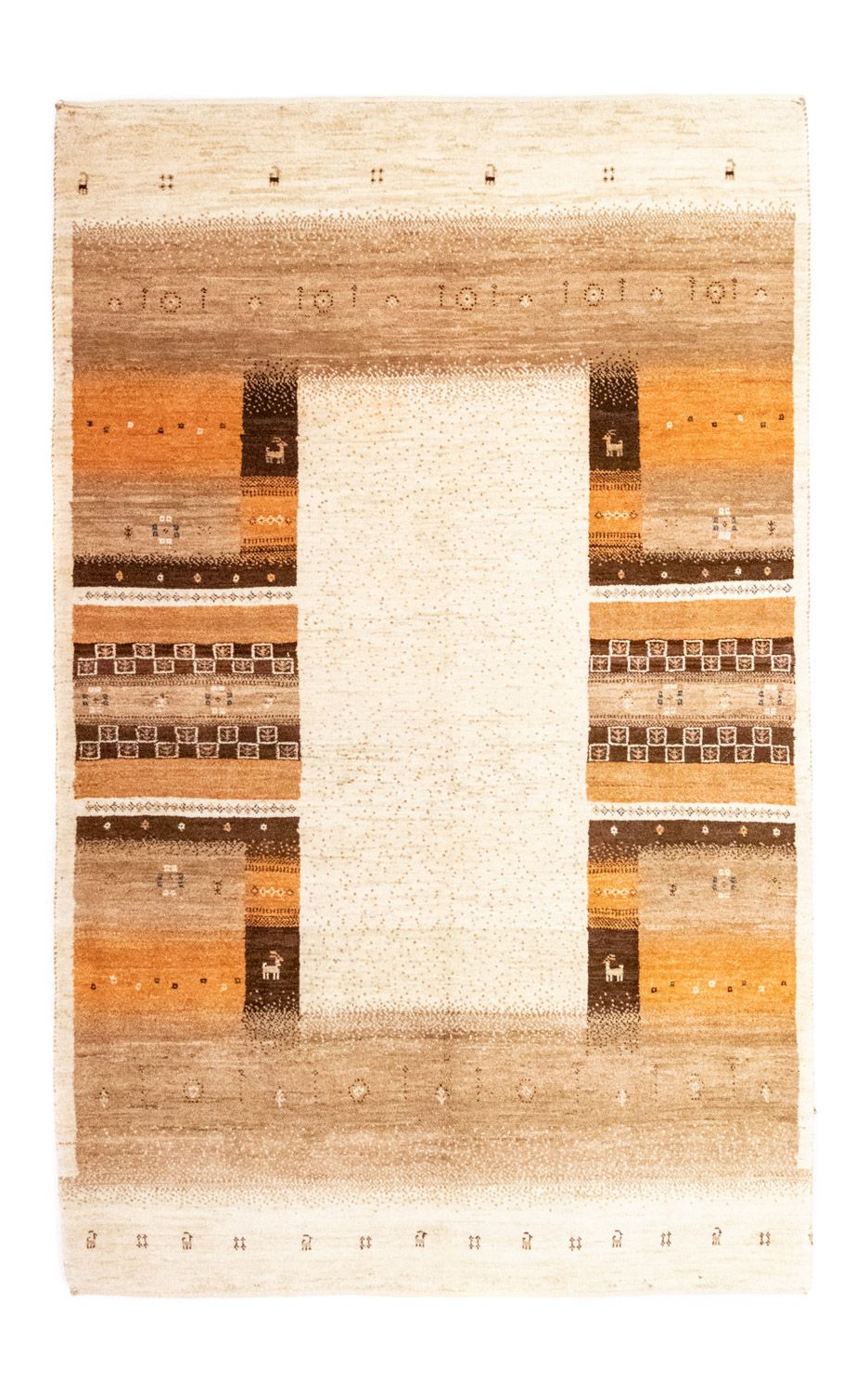Gabbeh Tapijt - Loribaft Perzisch - 257 x 160 cm - beige