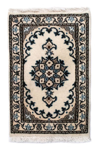 Perzisch tapijt - Nain - 60 x 40 cm - natuurlijk wit