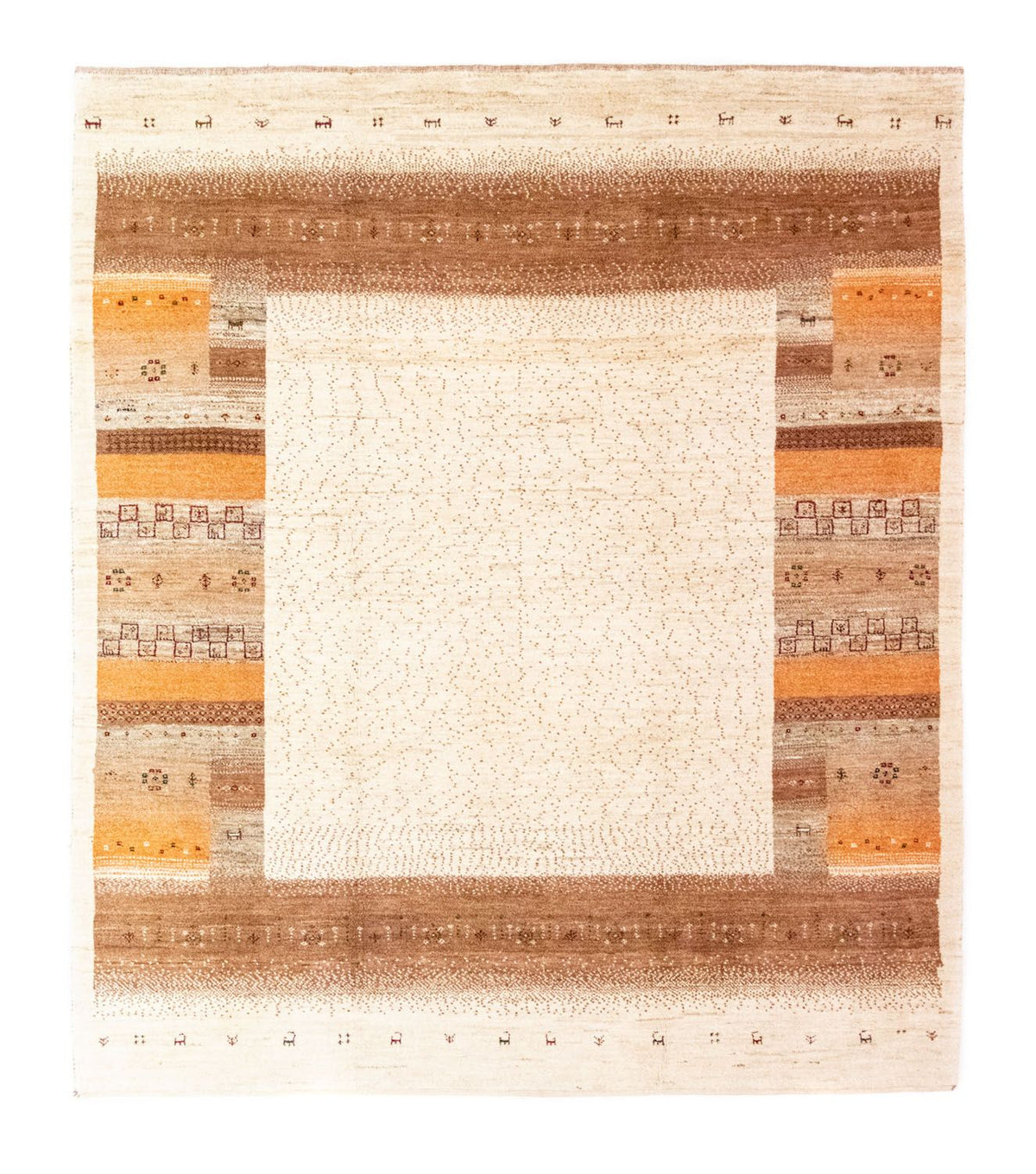 Gabbeh Tapijt - Loribaft Perzisch - 237 x 200 cm - beige