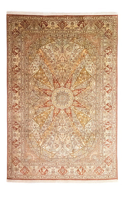 Zijden tapijt - Kashmir Silk - 270 x 185 cm - bruin