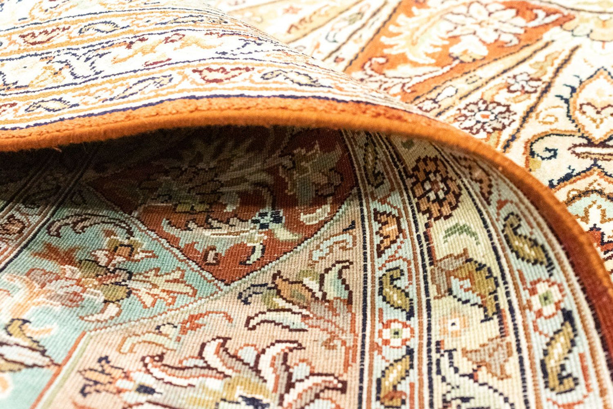 Zijden tapijt - Kashmir Silk - 270 x 185 cm - bruin