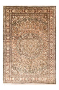 Zijden tapijt - Kashmir Silk - 280 x 185 cm - bruin