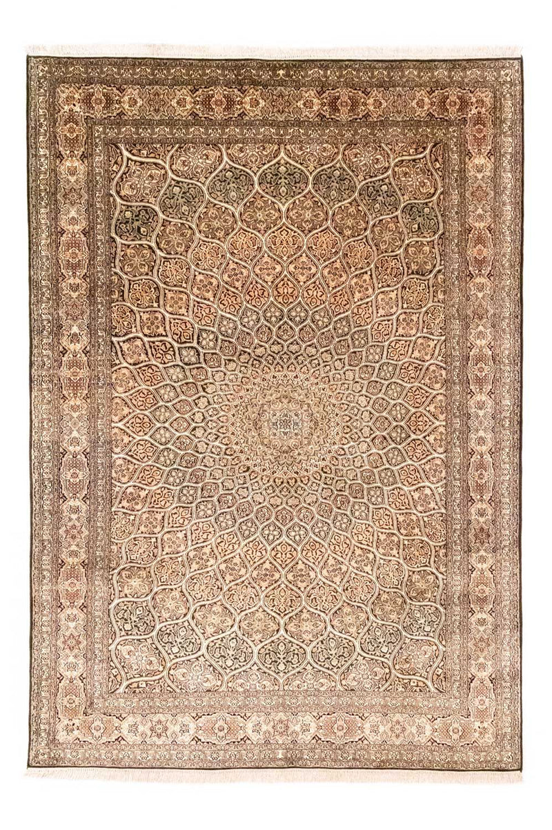 Zijden tapijt - Kashmir Silk - 280 x 185 cm - bruin