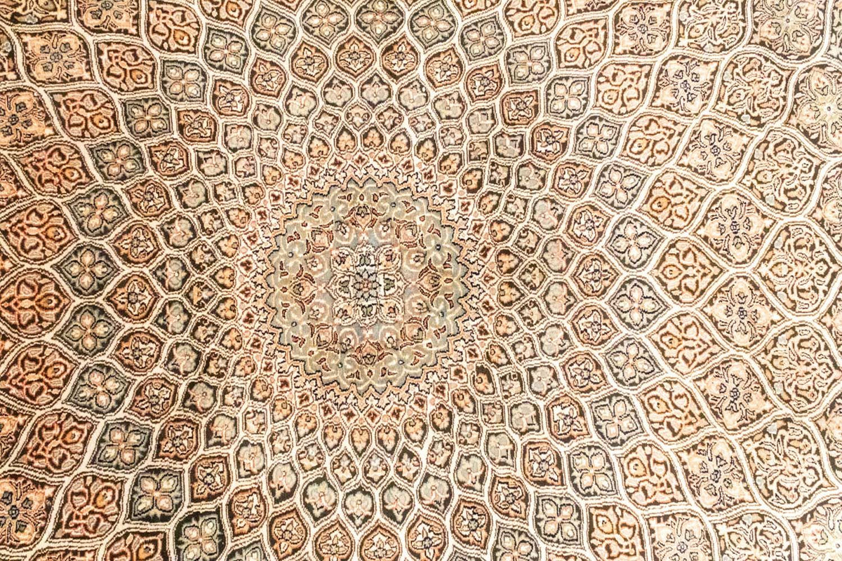 Zijden tapijt - Kashmir Silk - 280 x 185 cm - bruin