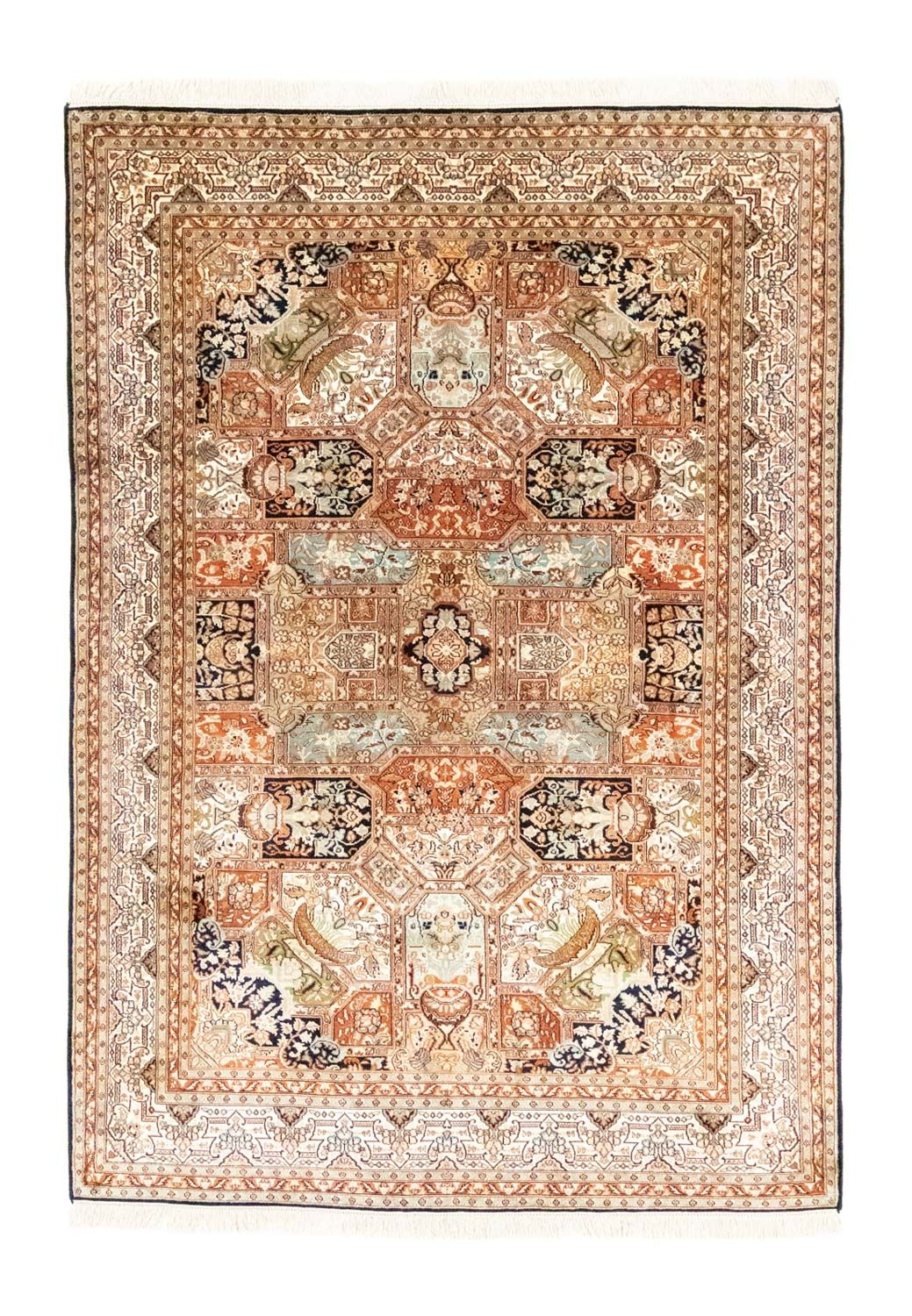 Zijden tapijt - Kashmir Silk - 229 x 152 cm - beige