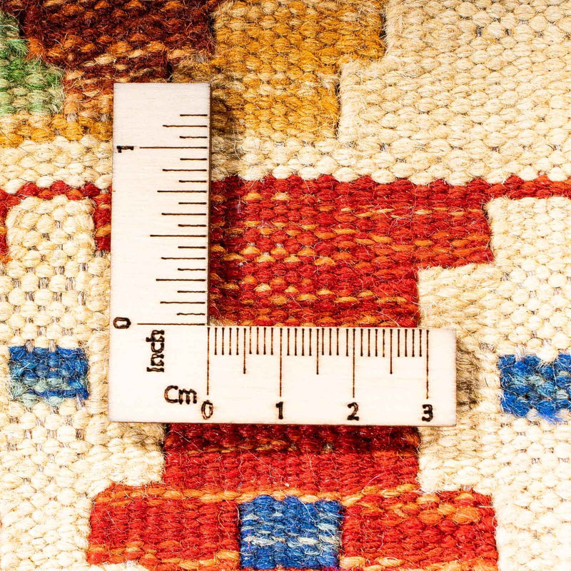 Loper Kelim tapijt - Splash - 305 x 81 cm - beige