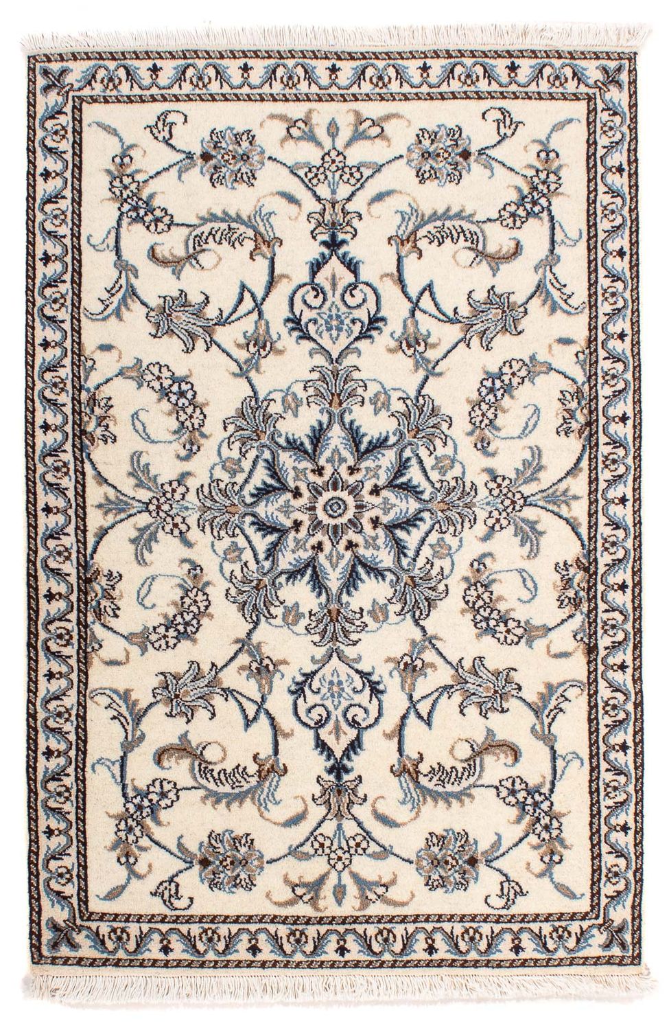 Perzisch tapijt - Nain - 137 x 90 cm - beige