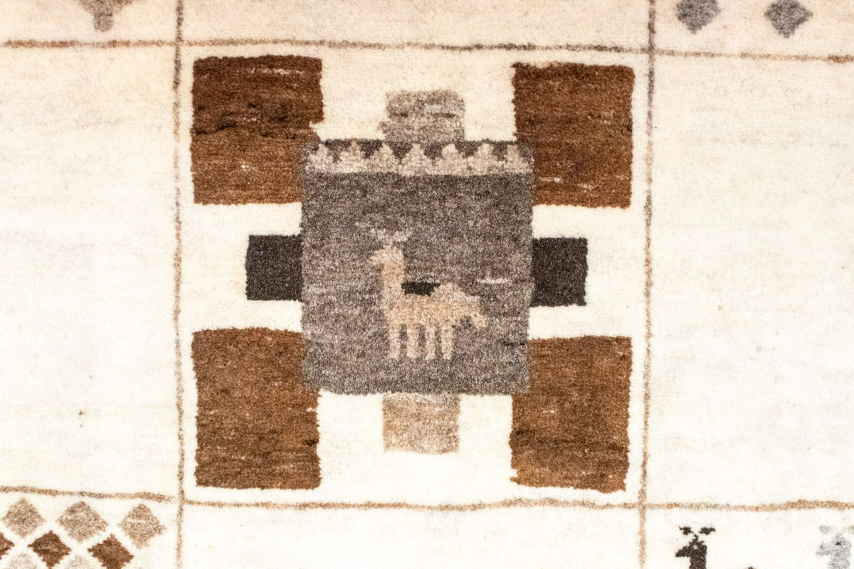 Gabbeh Tapijt - Loribaft Perzisch - 219 x 157 cm - beige