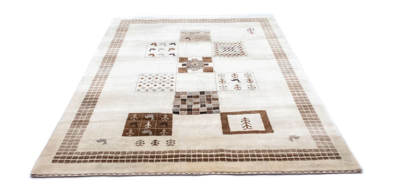 Gabbeh Tapijt - Loribaft Perzisch - 219 x 157 cm - beige