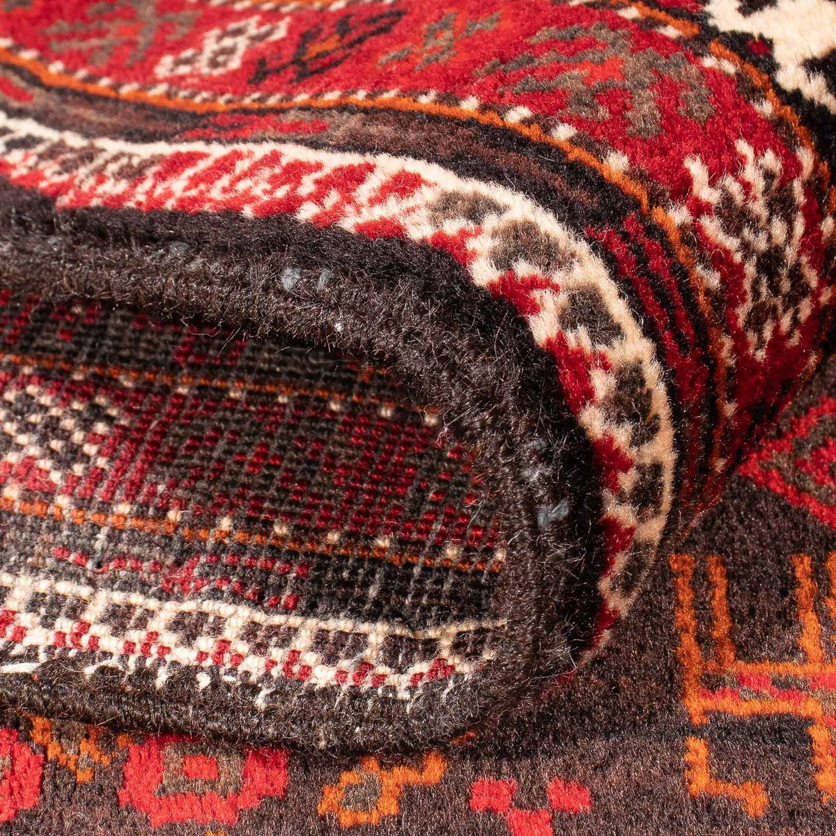 Loper Baluch tapijt - 240 x 124 cm - donkerrood