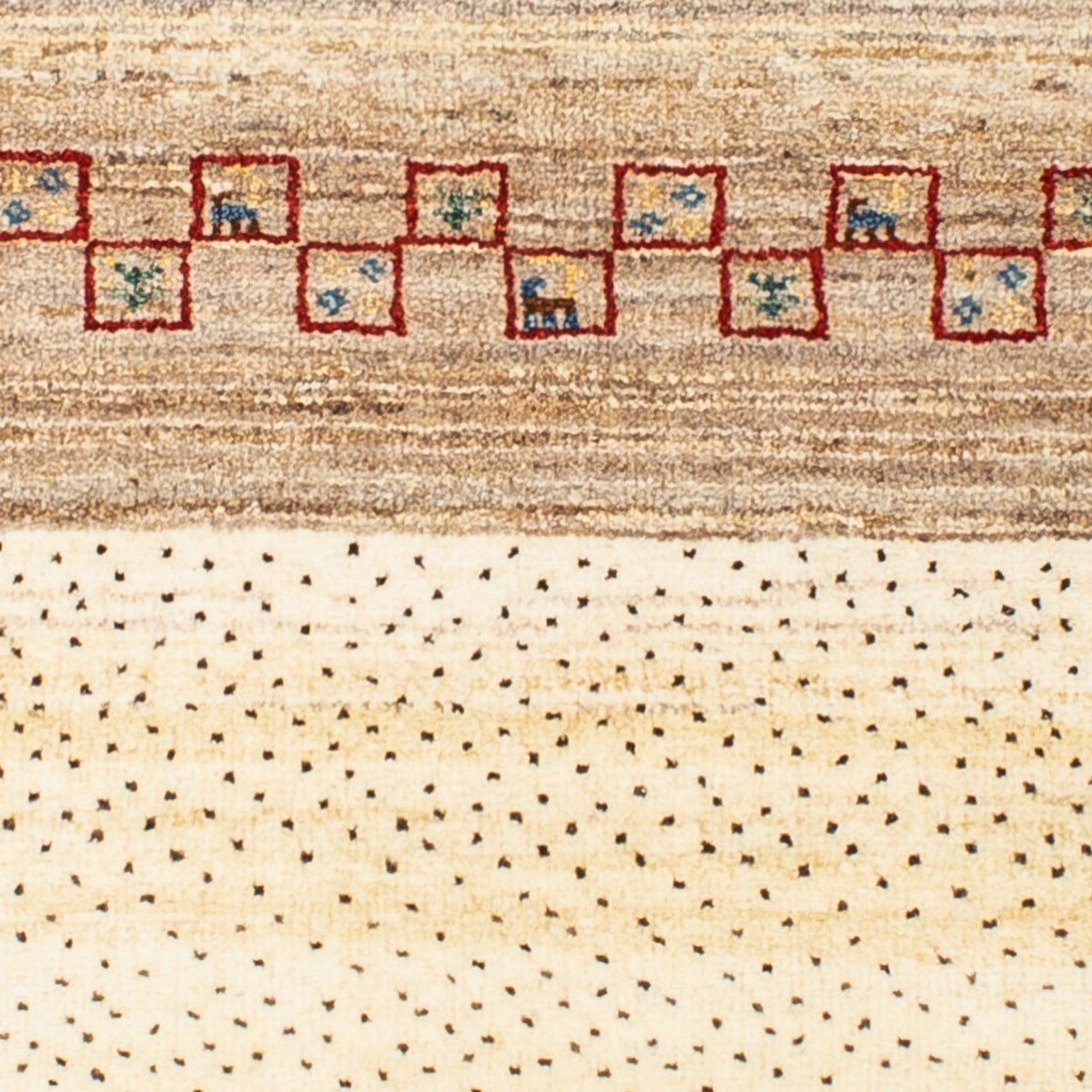 Gabbeh Tapijt - Loribaft Perzisch - 138 x 79 cm - beige