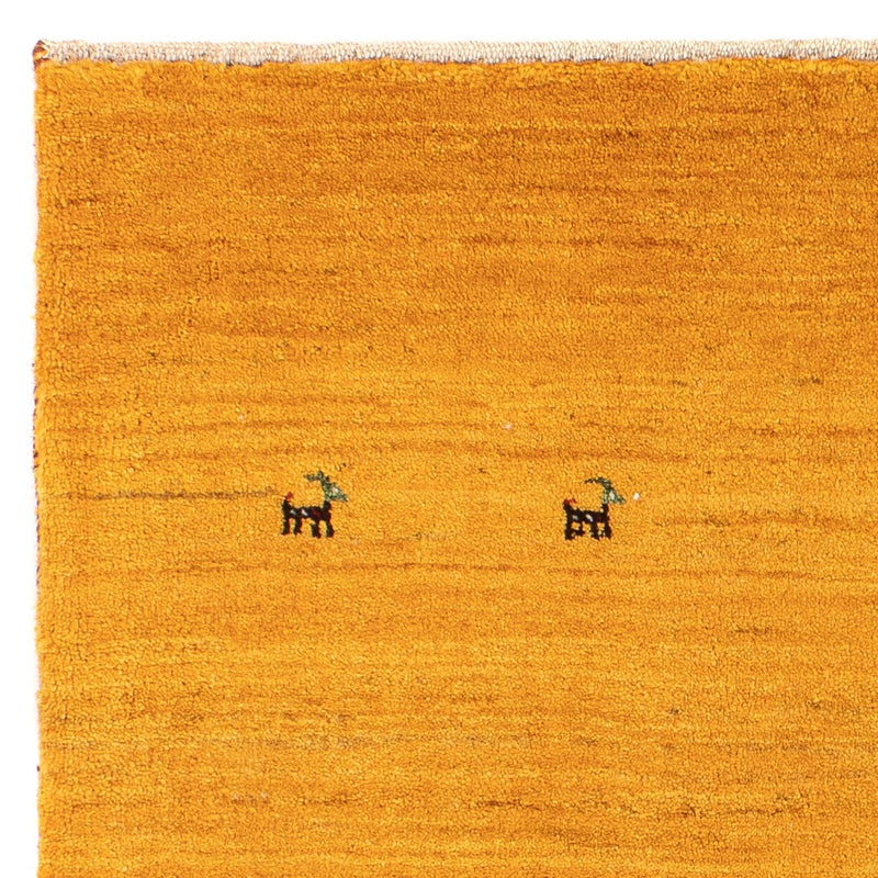 Gabbeh Tapijt - Loribaft Perzisch vierkant  - 103 x 85 cm - oranje