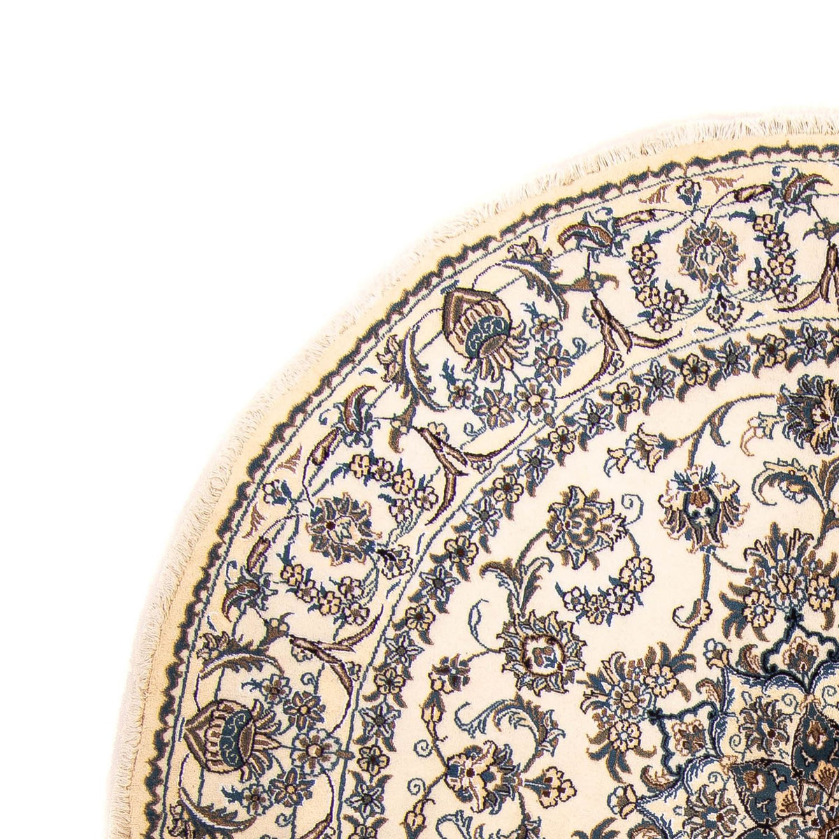 Perzisch tapijt - Nain rond  - 200 x 200 cm - beige