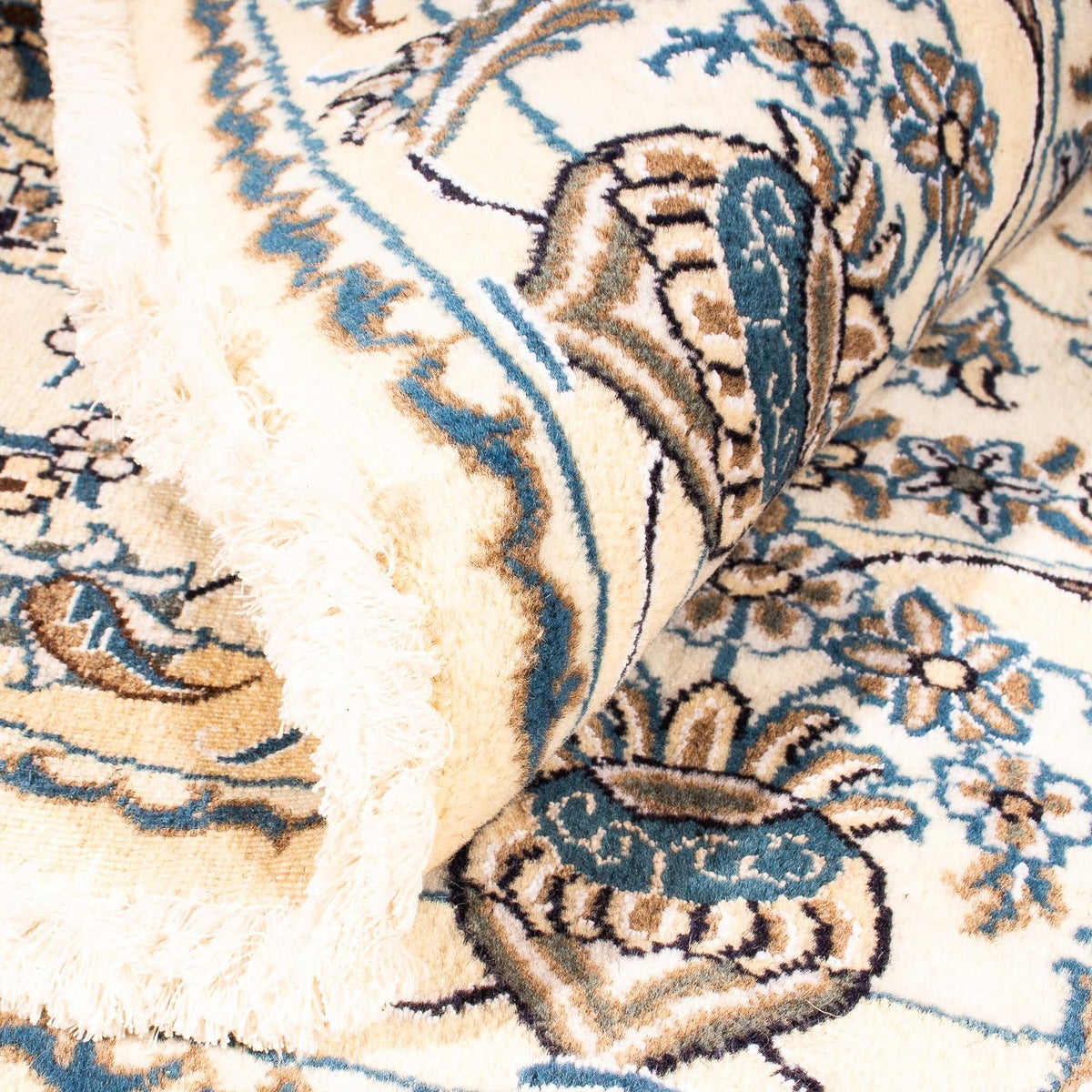 Perzisch tapijt - Nain rond  - 200 x 200 cm - beige