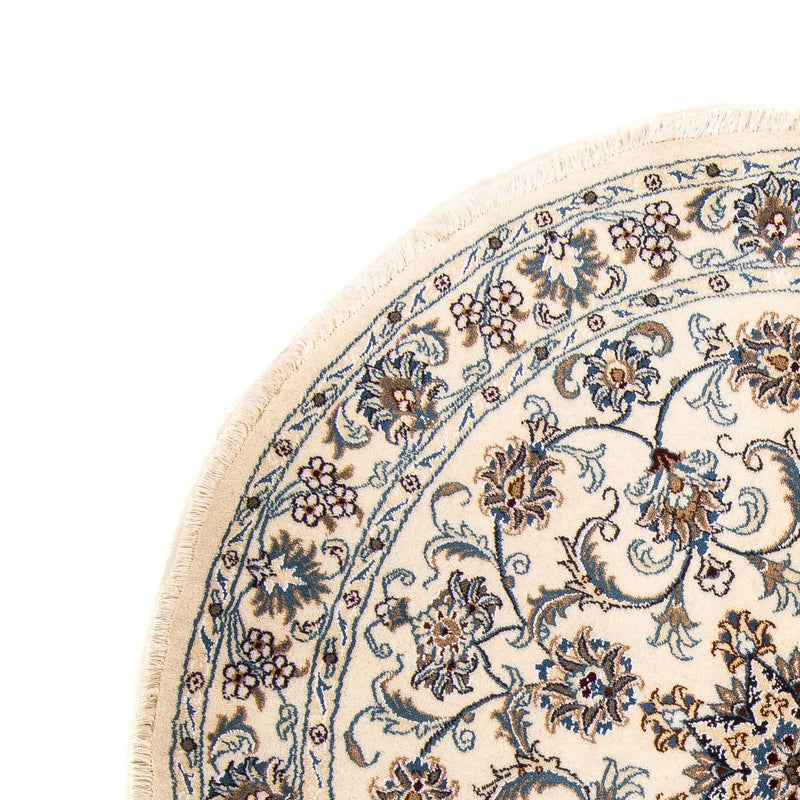 Perzisch tapijt - Nain rond  - 150 x 150 cm - beige