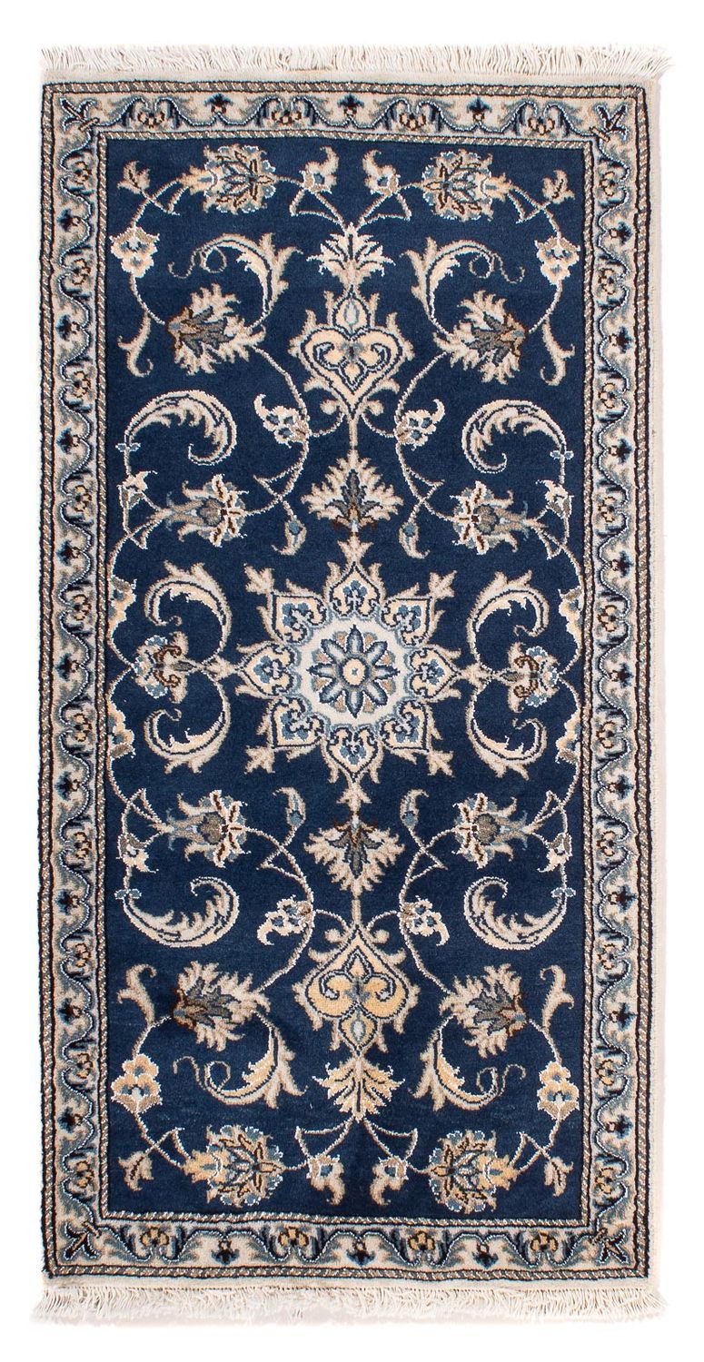 Perzisch tapijt - Nain - 135 x 67 cm - donkerblauw