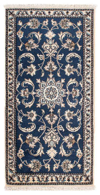 Perzisch tapijt - Nain - 139 x 68 cm - donkerblauw