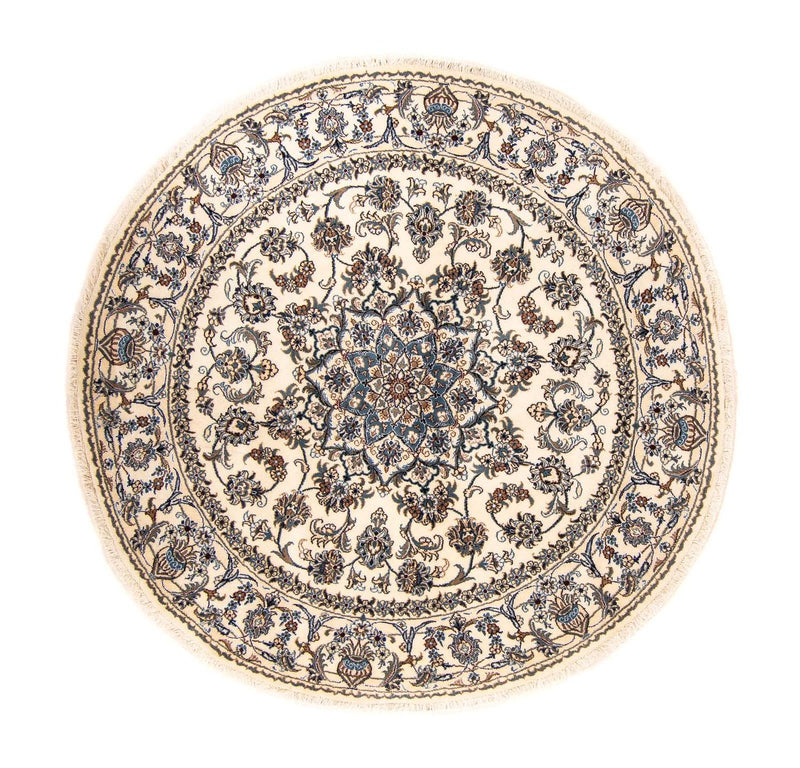 Perzisch tapijt - Nain rond  - 200 x 200 cm - beige