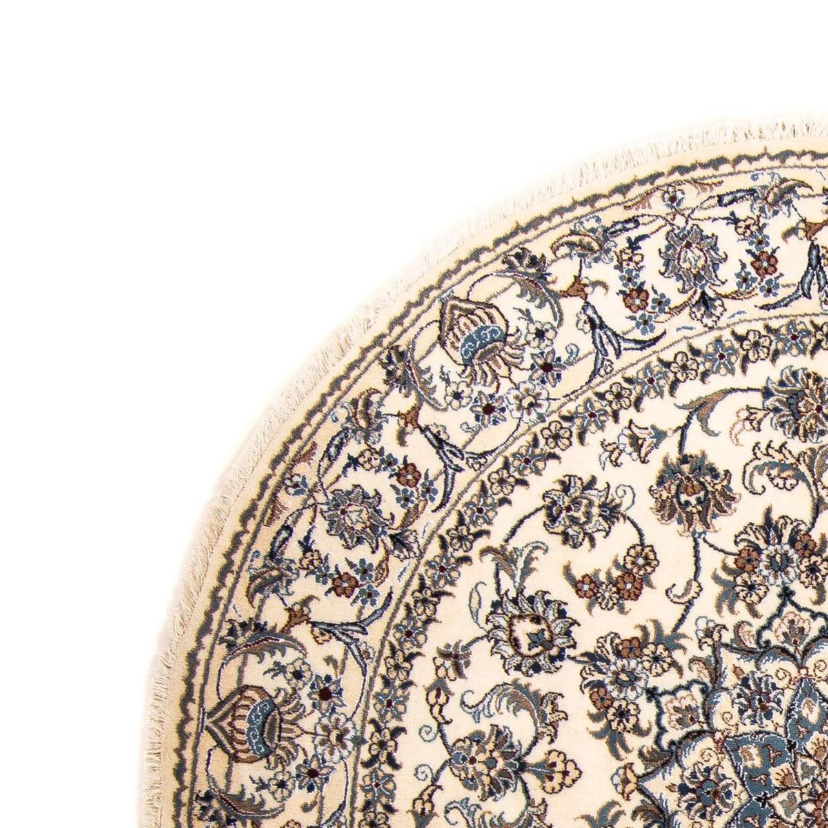 Perzisch tapijt - Nain rond  - 200 x 200 cm - beige