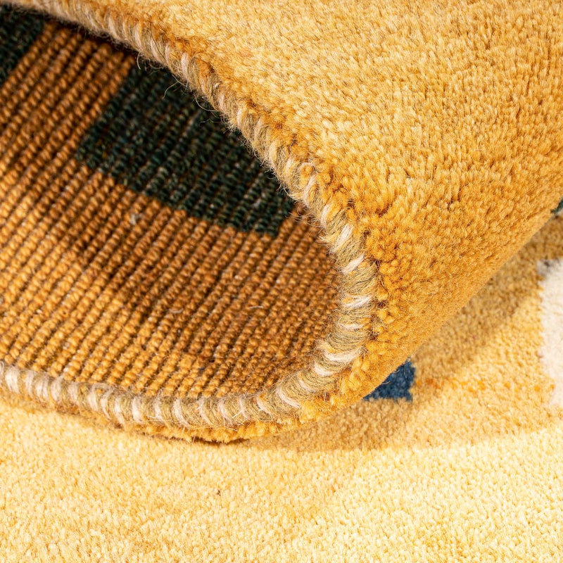 Gabbeh Tapijt - Loribaft Perzisch - 118 x 84 cm - mosterdgeel