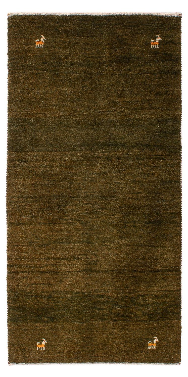 Gabbeh Tapijt - Loribaft Perzisch - 144 x 70 cm - donkerbruin