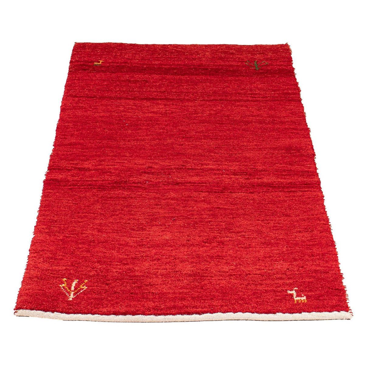 Gabbeh Tapijt - Loribaft Perzisch - 134 x 68 cm - donkerrood
