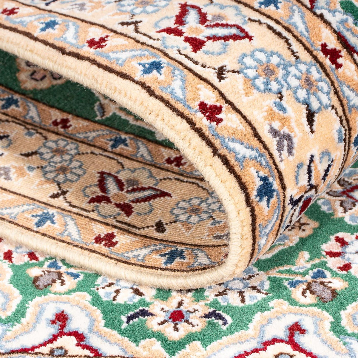 Perzisch tapijt - Nain - Koninklijk - 148 x 101 cm - donkergroen