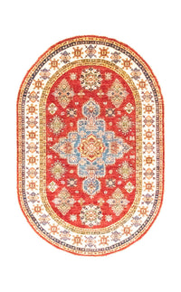 Ziegler tapijt ovaal  - 211 x 141 cm - rood