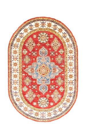 Ziegler tapijt ovaal  - 211 x 141 cm - rood