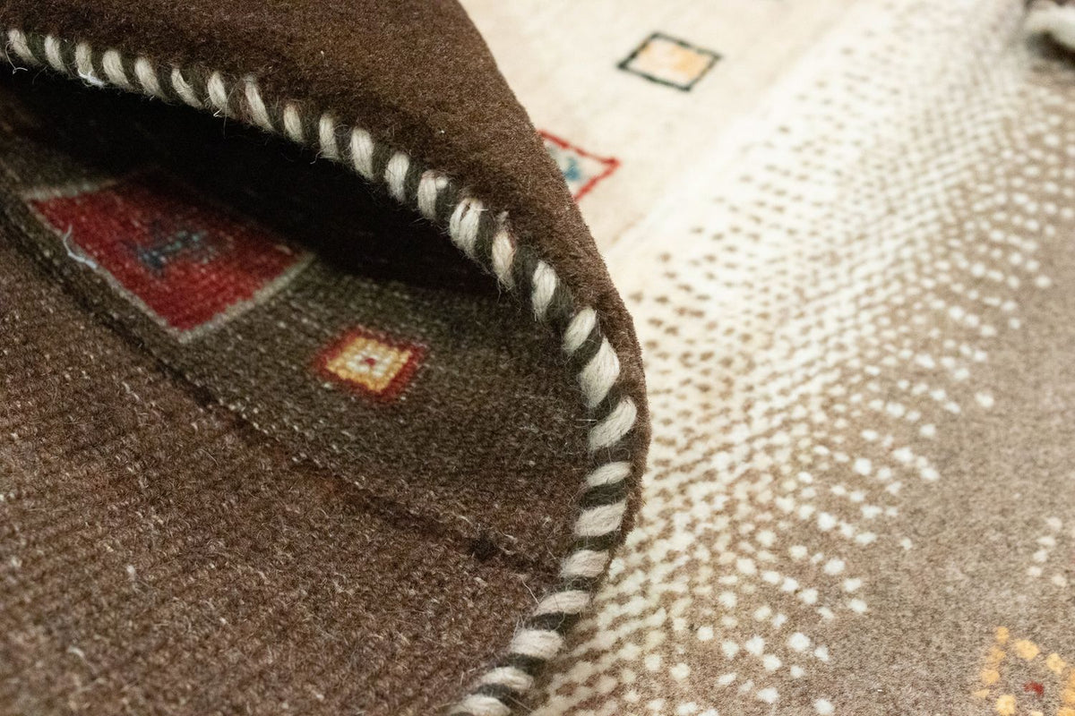 Gabbeh Tapijt - Loribaft Perzisch - 194 x 148 cm - bruin