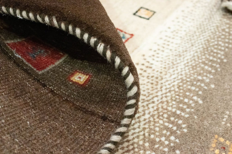 Gabbeh Tapijt - Loribaft Perzisch - 194 x 148 cm - bruin