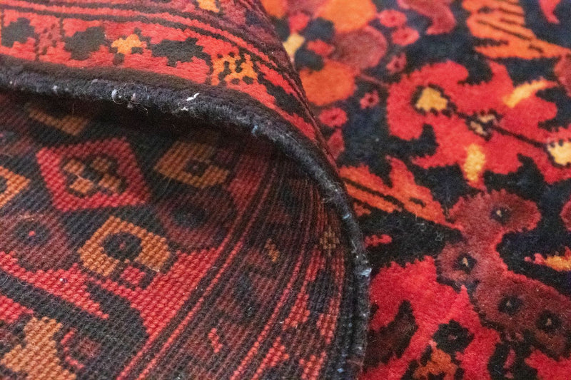 Loper Afghaans tapijt - Kunduz - 213 x 102 cm - rood