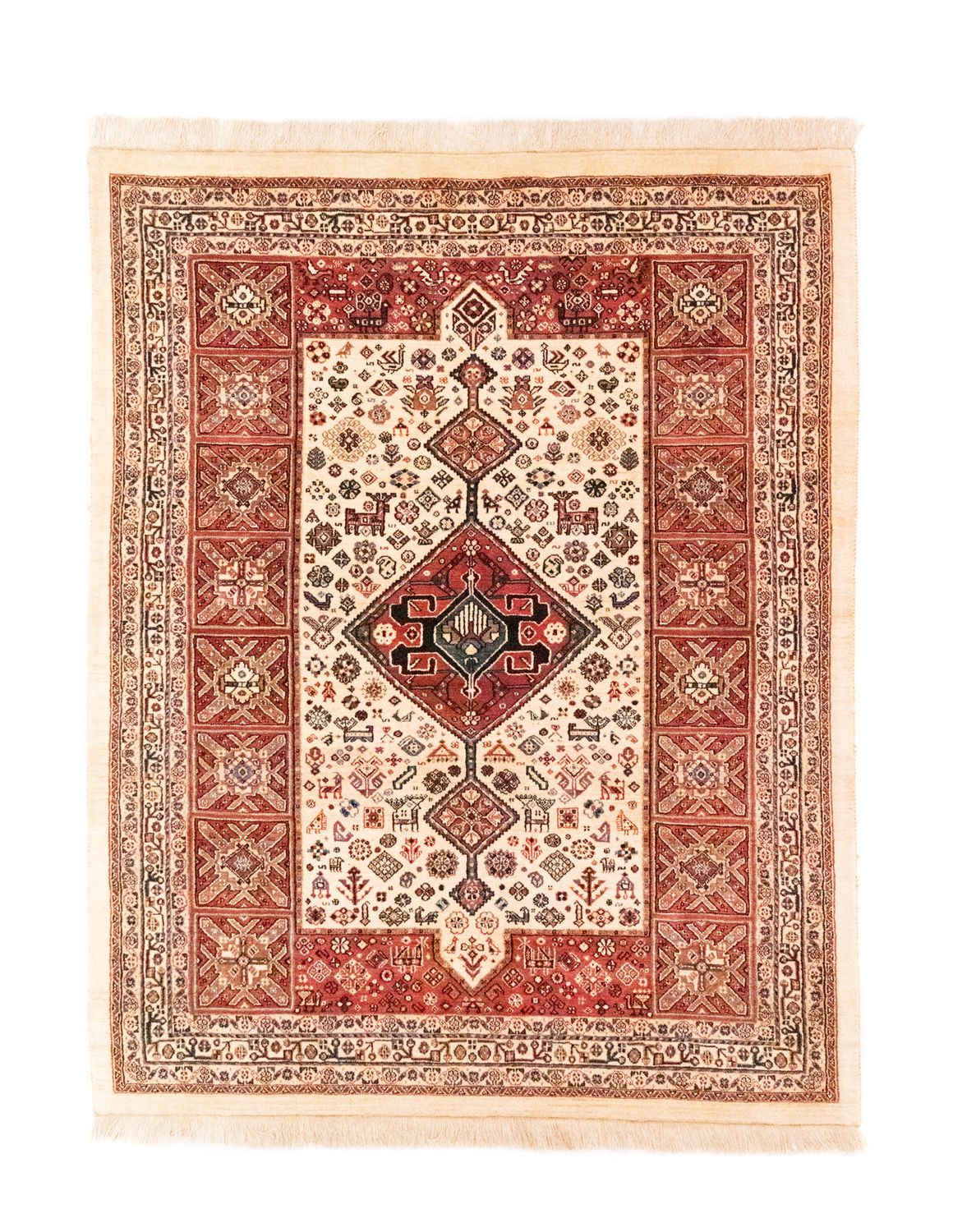 Perzisch Tapijt - Nomadisch - 200 x 154 cm - beige