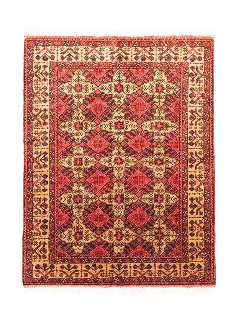 Afghaans tapijt - 202 x 152 cm - rood