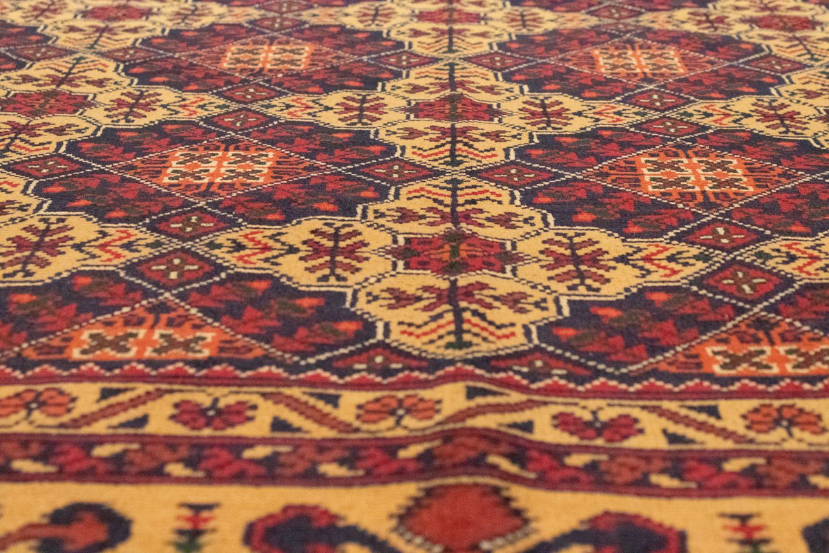 Afghaans tapijt - 190 x 152 cm - rood