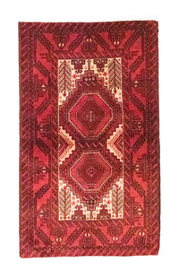 Loper Baluch tapijt - 178 x 103 cm - rood