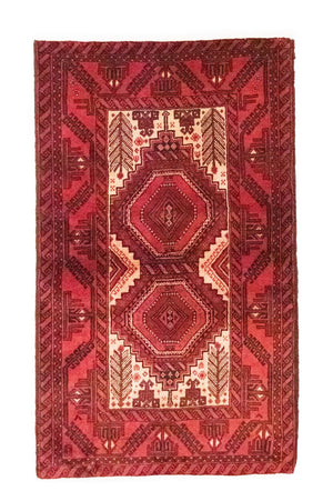 Loper Baluch tapijt - 178 x 103 cm - rood