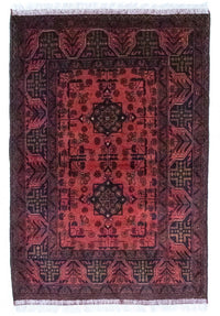 Afghaans tapijt - Kunduz - 149 x 103 cm - rood