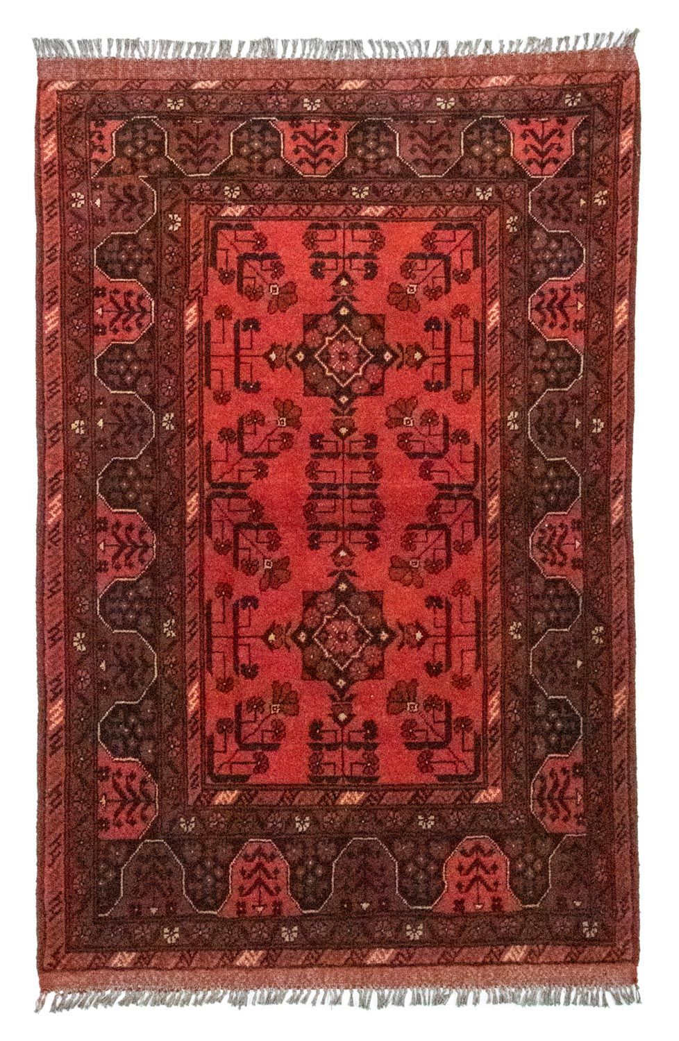 Afghaans tapijt - Kunduz - 150 x 100 cm - rood