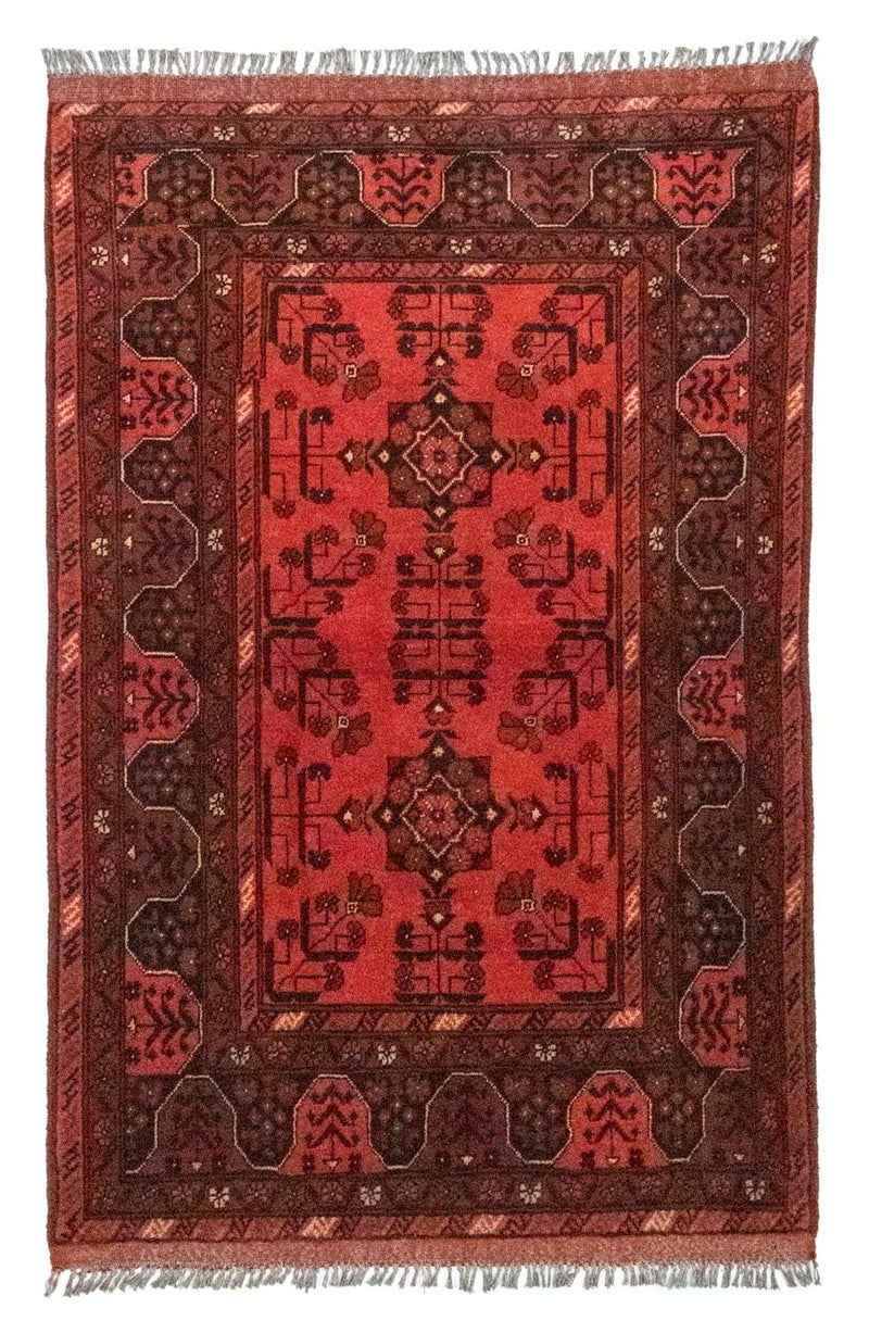 Afghaans tapijt - Kunduz - 150 x 100 cm - rood