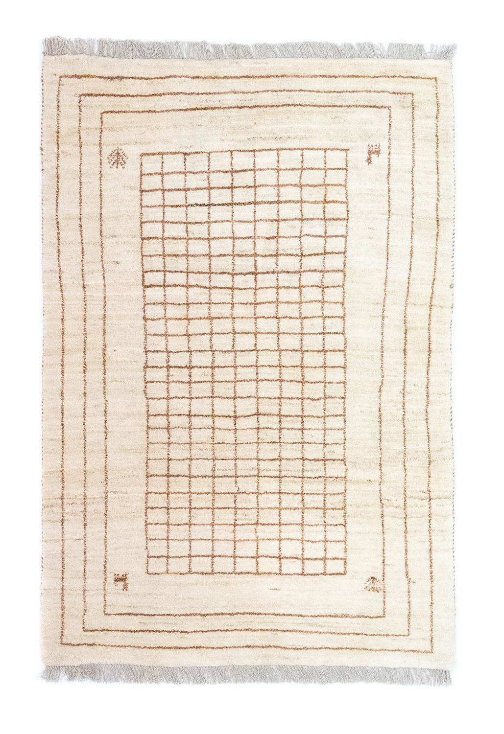 Gabbeh tapijt - Perzisch - 145 x 100 cm - beige