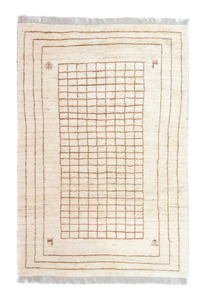 Gabbeh tapijt - Perzisch - 145 x 100 cm - beige
