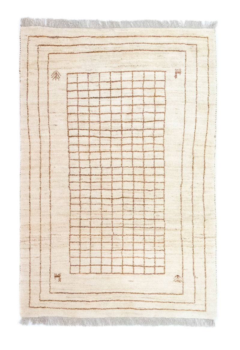 Gabbeh tapijt - Perzisch - 145 x 100 cm - beige