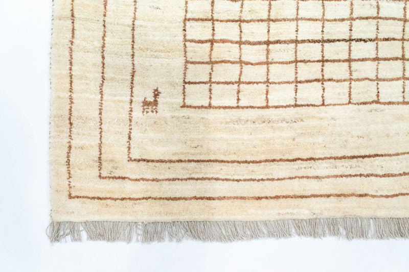Gabbeh tapijt - Perzisch - 145 x 100 cm - beige