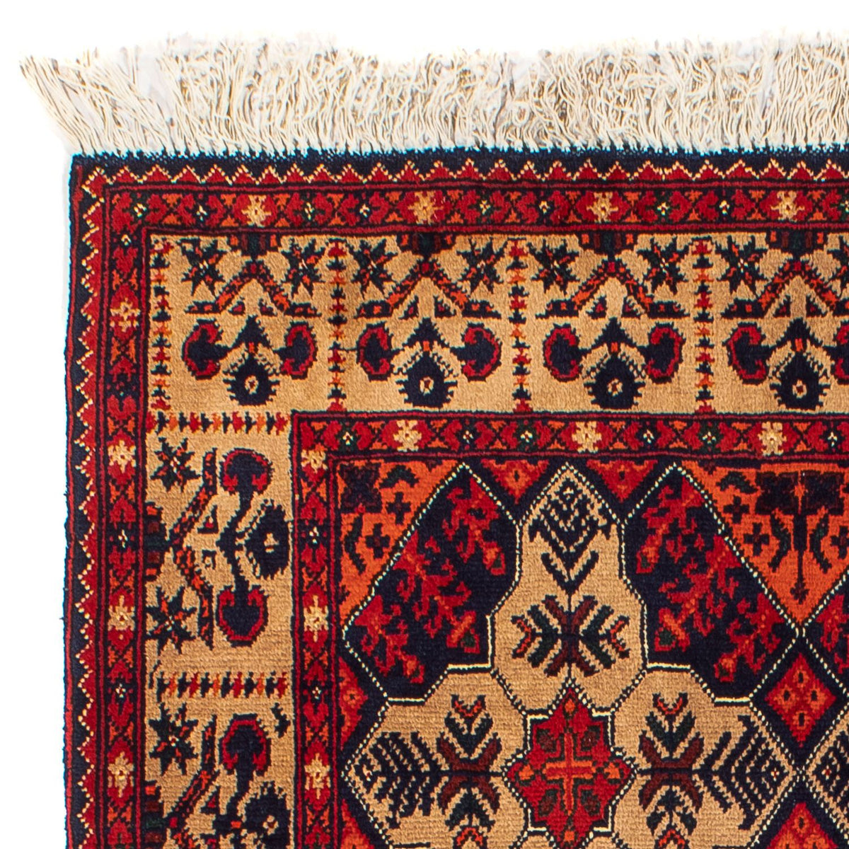 Afghaans tapijt - 144 x 98 cm - donkerrood