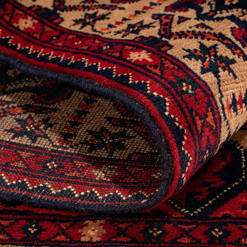 Afghaans tapijt - 144 x 98 cm - donkerrood